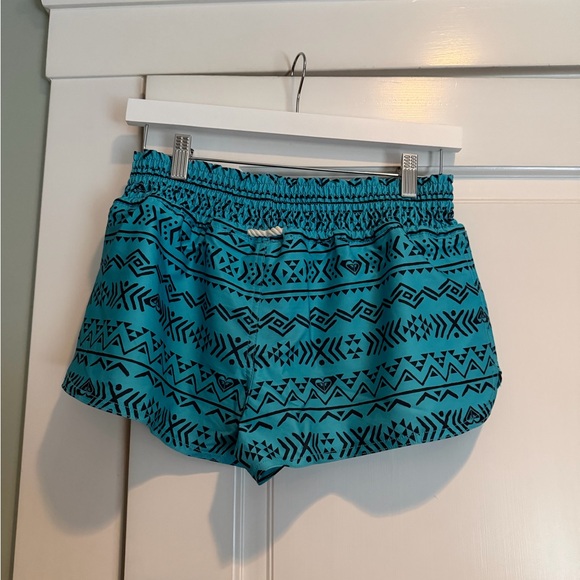 Roxy Teal and Black Patterned Board Shorts - Picture 2 of 5